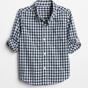 Gap Toddler Gingham convertible button down